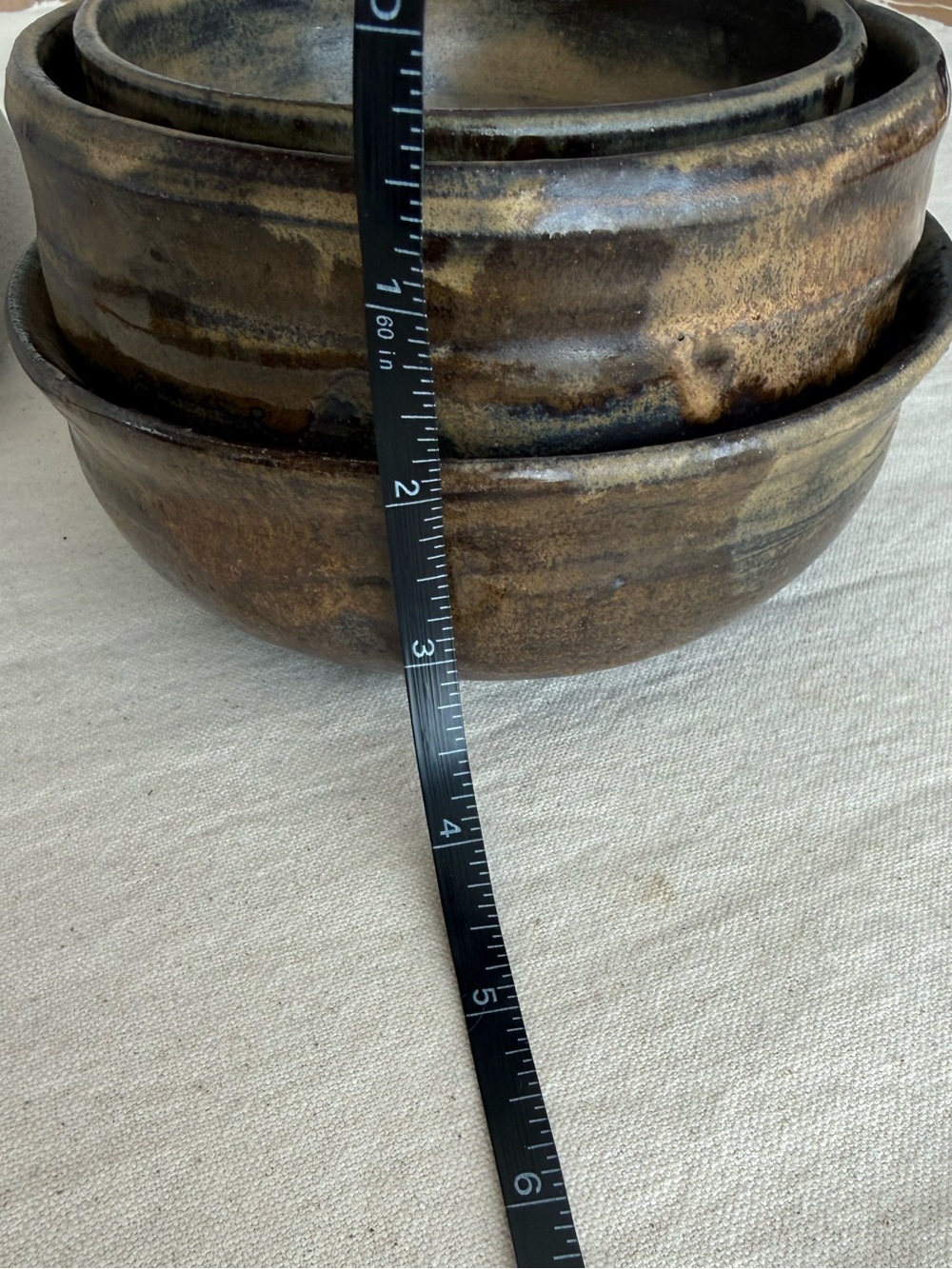 Handmade Nesting ceramic bowls, hand crafted Good Condition $200 USD - Picture 9 of 9